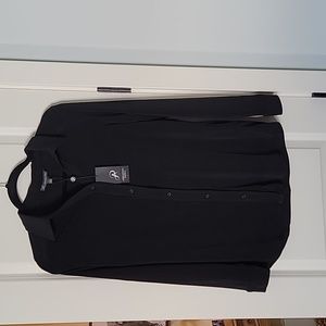 Adrianna Papell Stretch Button Front Blouse